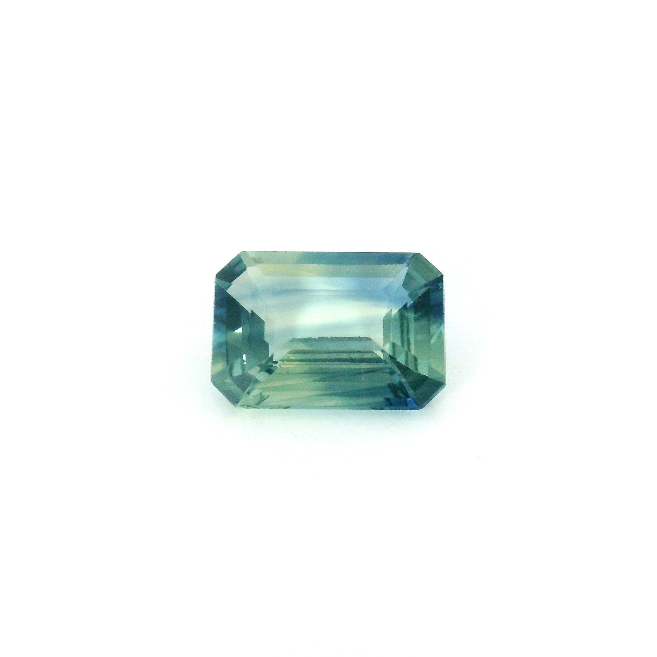 Szafir 2,12 ct, zielony, szlif ośmiokątny