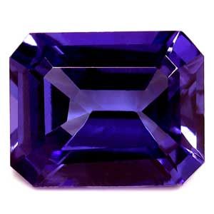 Tanzanit 2,58 ct, niebieski, szlif szmaragdowy