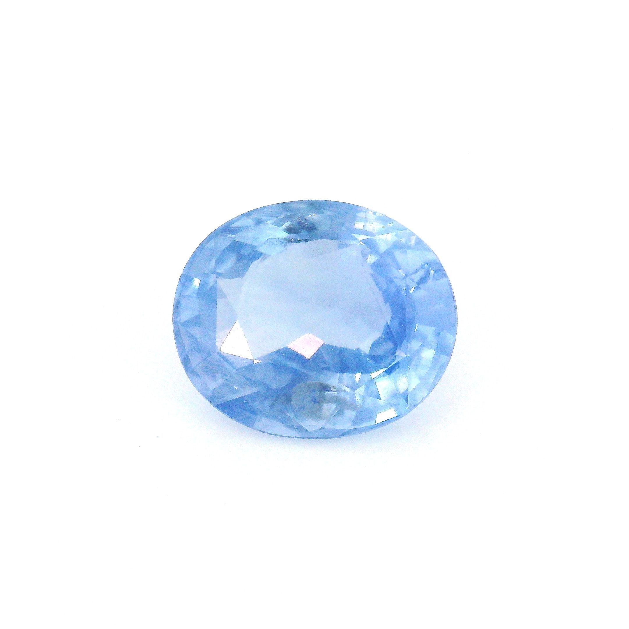 Szafir 5,83 ct, niebieski, szlif owalny