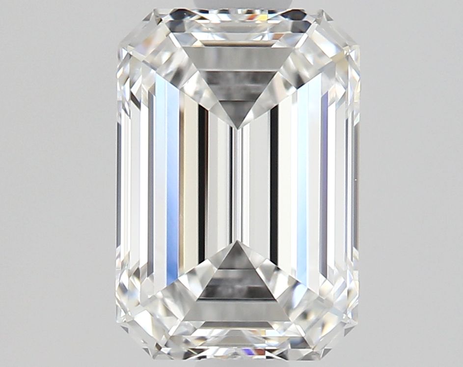 1.12-carat emerald diamond with D color, null cut, and VVS1 clarity.