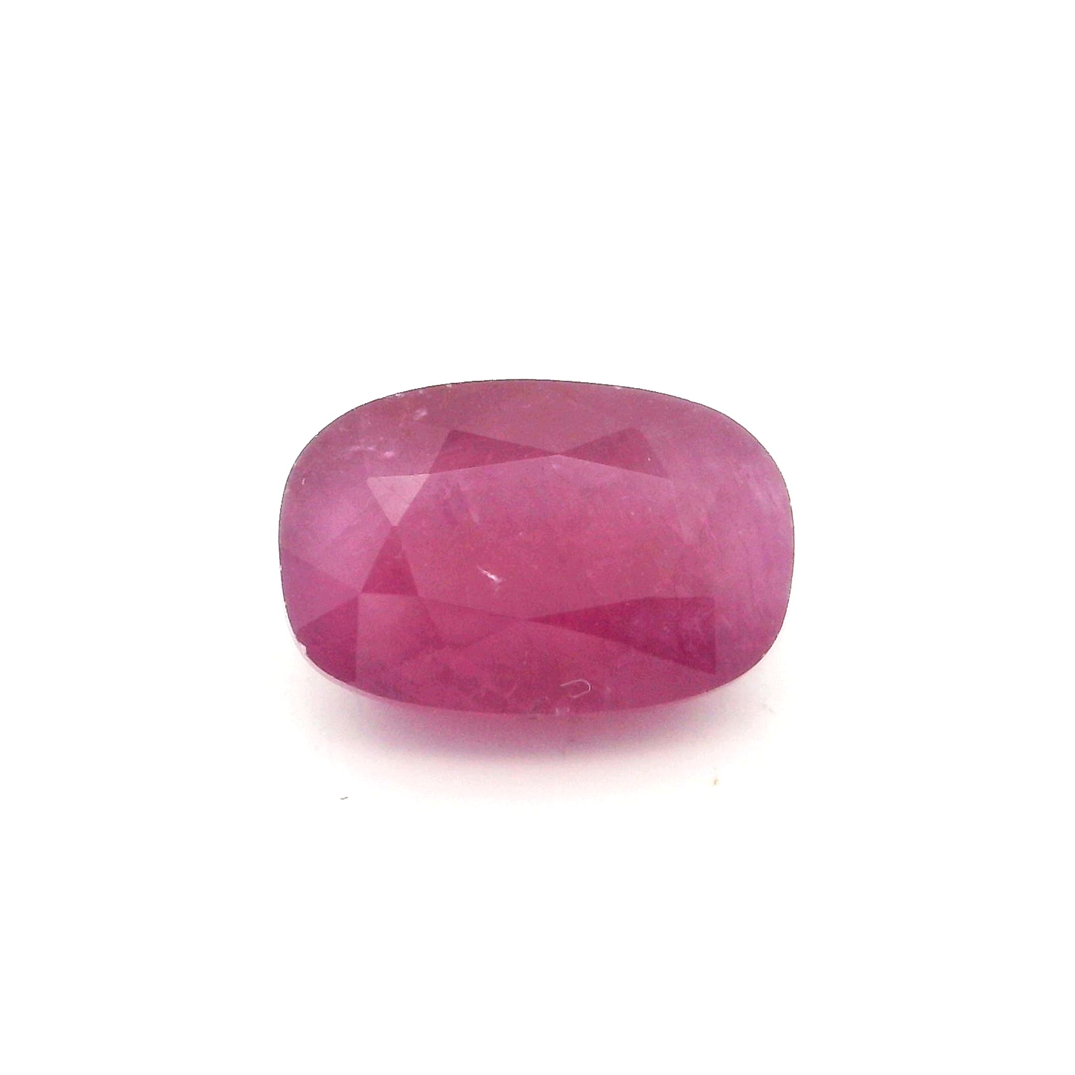 Rubin 3,02 ct, czerwony, szlif cushion