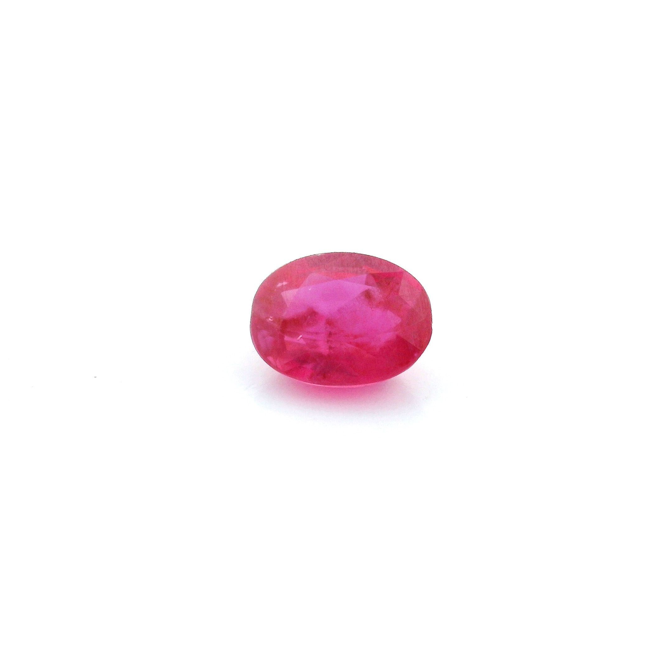 Rubin 1,06 ct, czerwony, szlif owalny