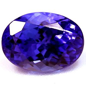 Tanzanit 1,17 ct, niebieski, szlif owalny