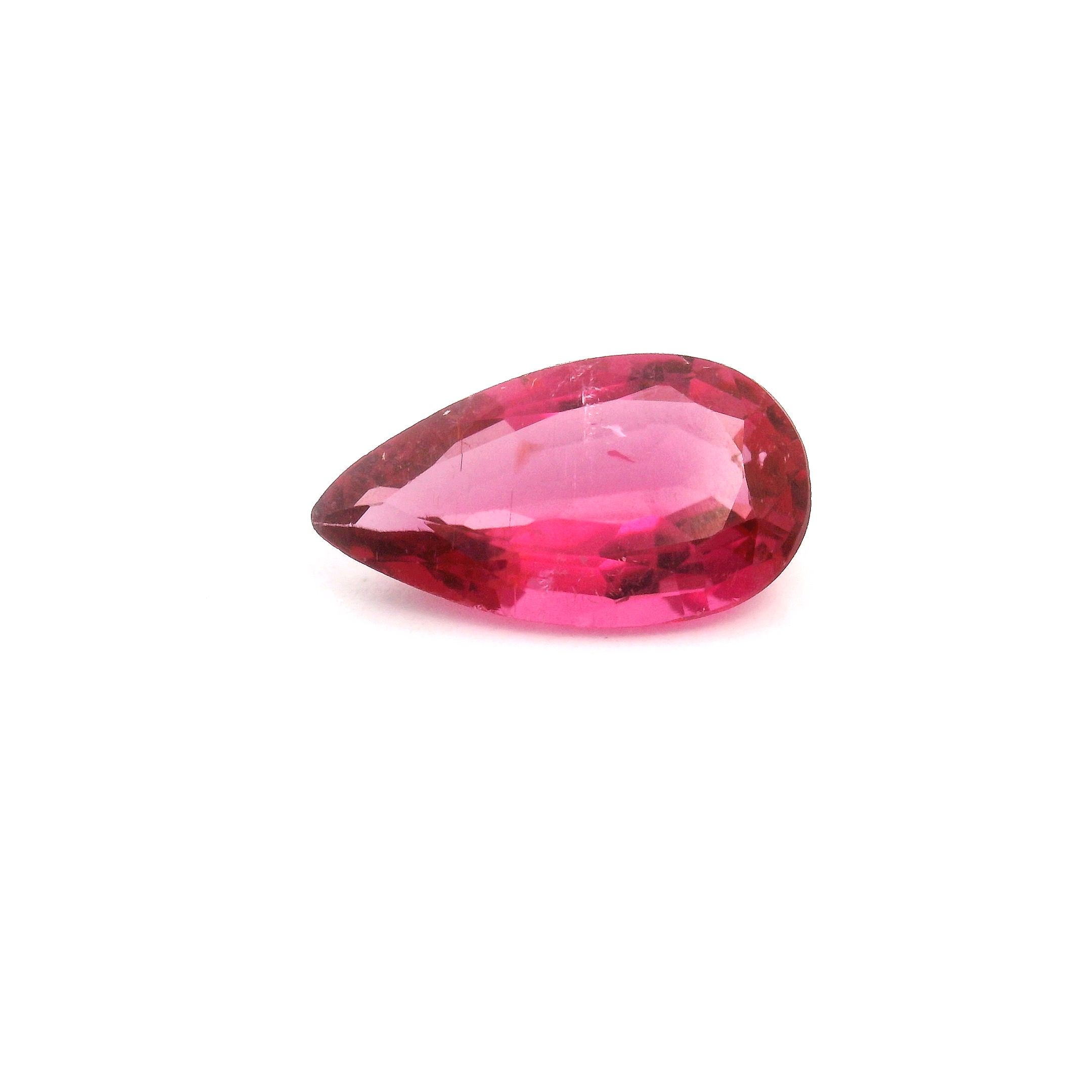 Turmalin 1,55 ct, różowy, szlif gruszka