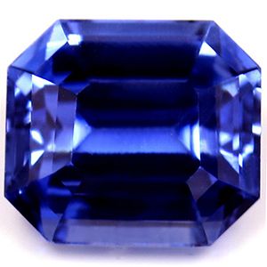 Szafir 2,00 ct, niebieski, szlif szmaragdowy