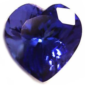 Tanzanit 1,96 ct, niebieski, szlif serce