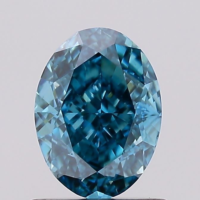 1.0 CT Fancy Vivid Greenish Blue OVAL