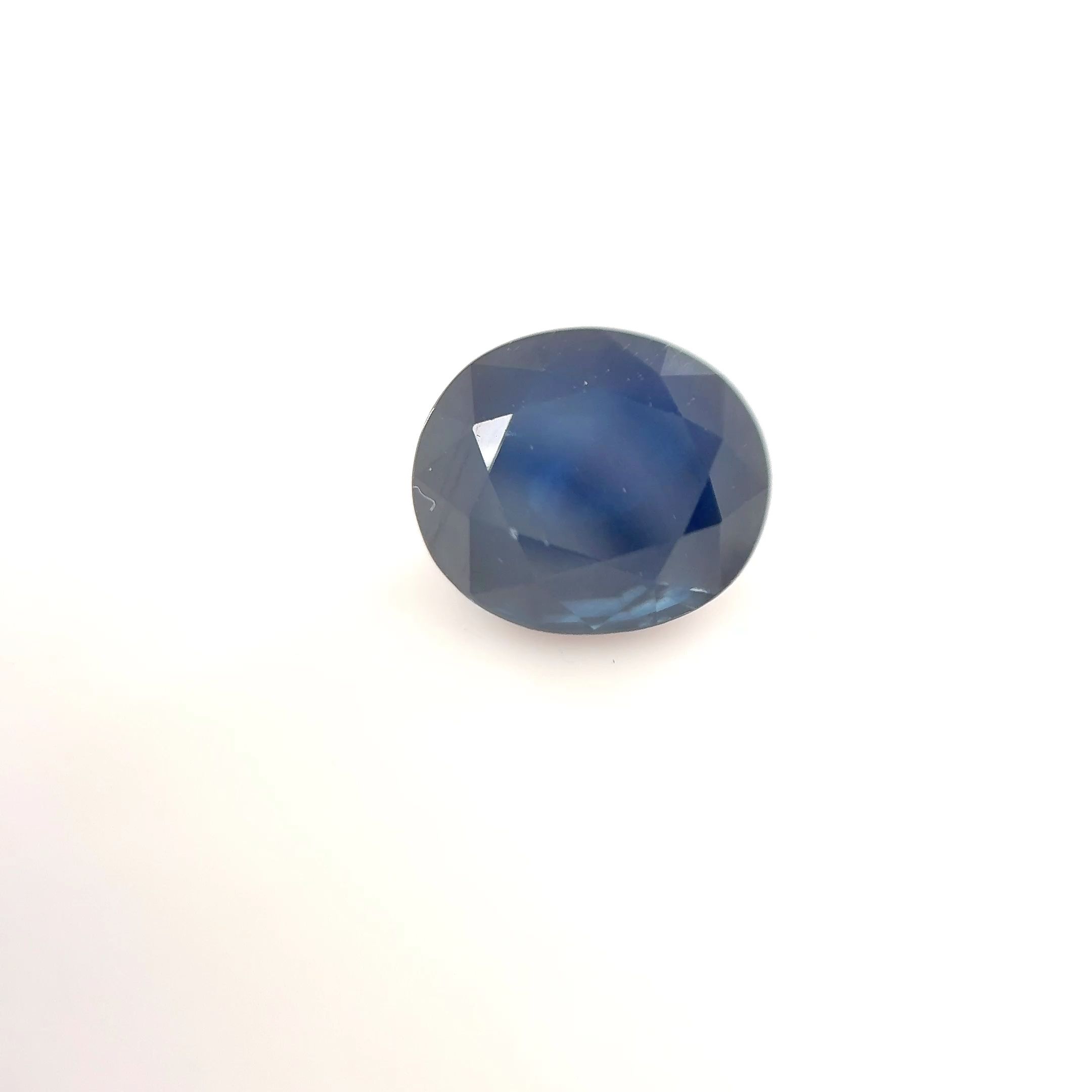 Szafir 3,31 ct, niebieski, szlif owalny