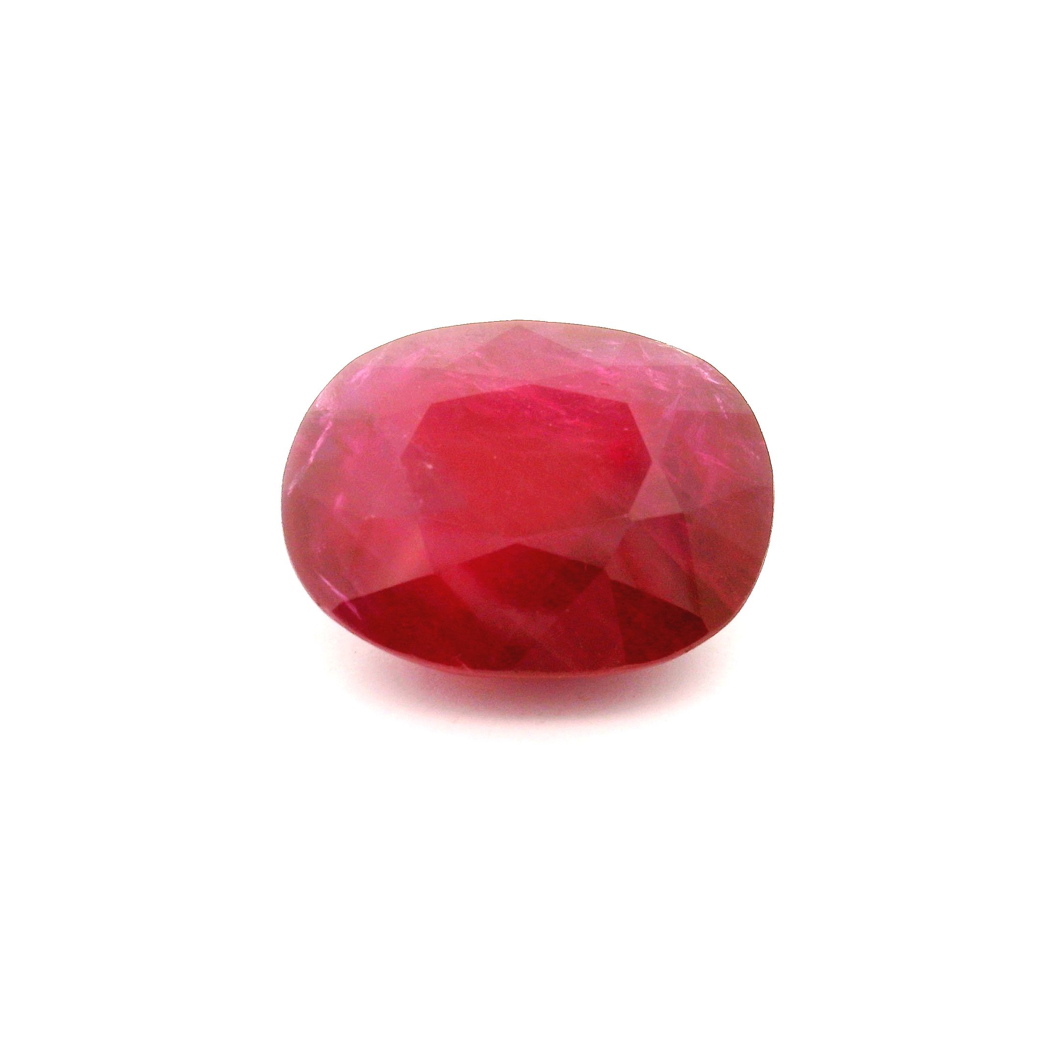 Rubin 12,18 ct, czerwony, szlif cushion