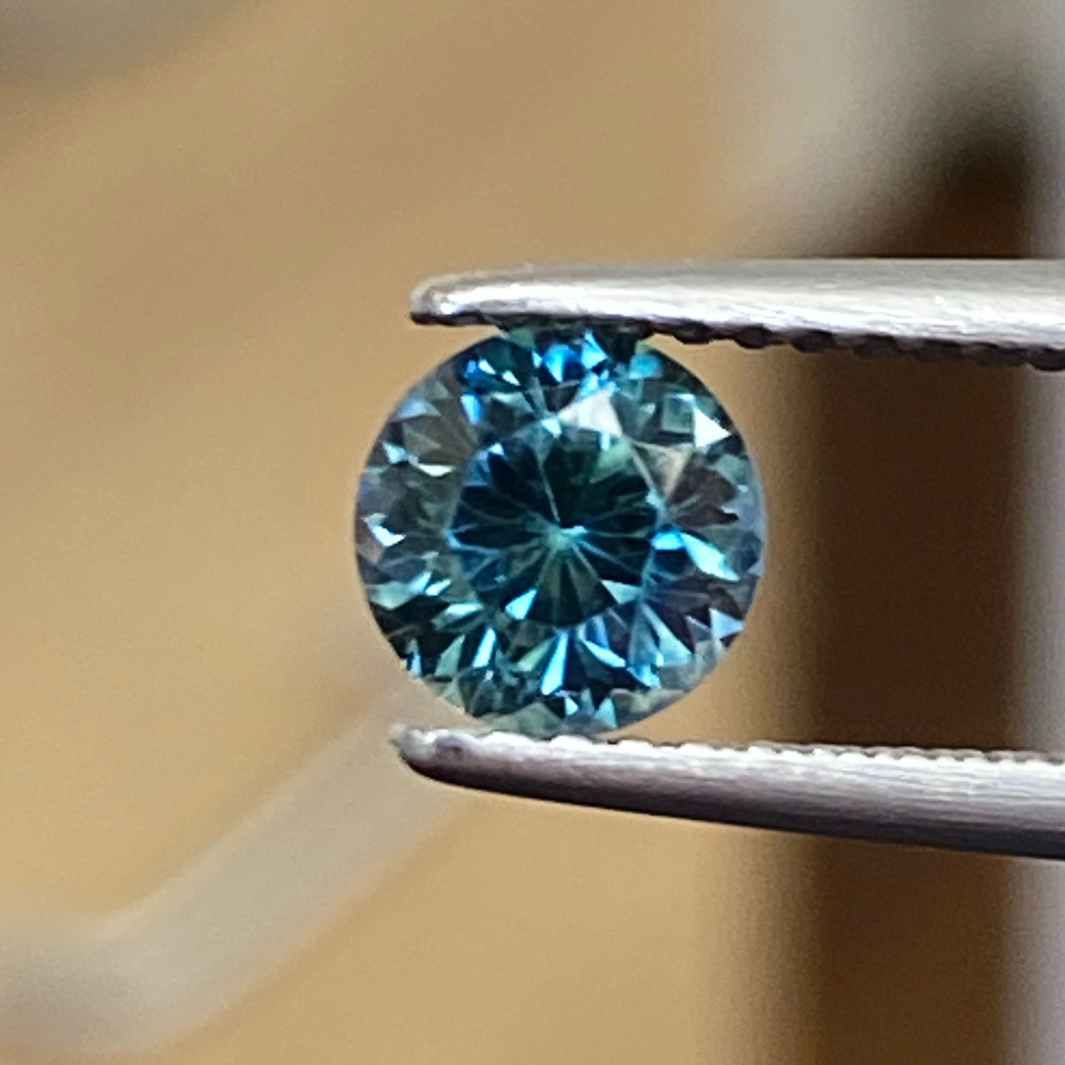 SAPPHIRE FACETED 0.92ct GREEN Blue Green EC UNITEDSTATES HEATED