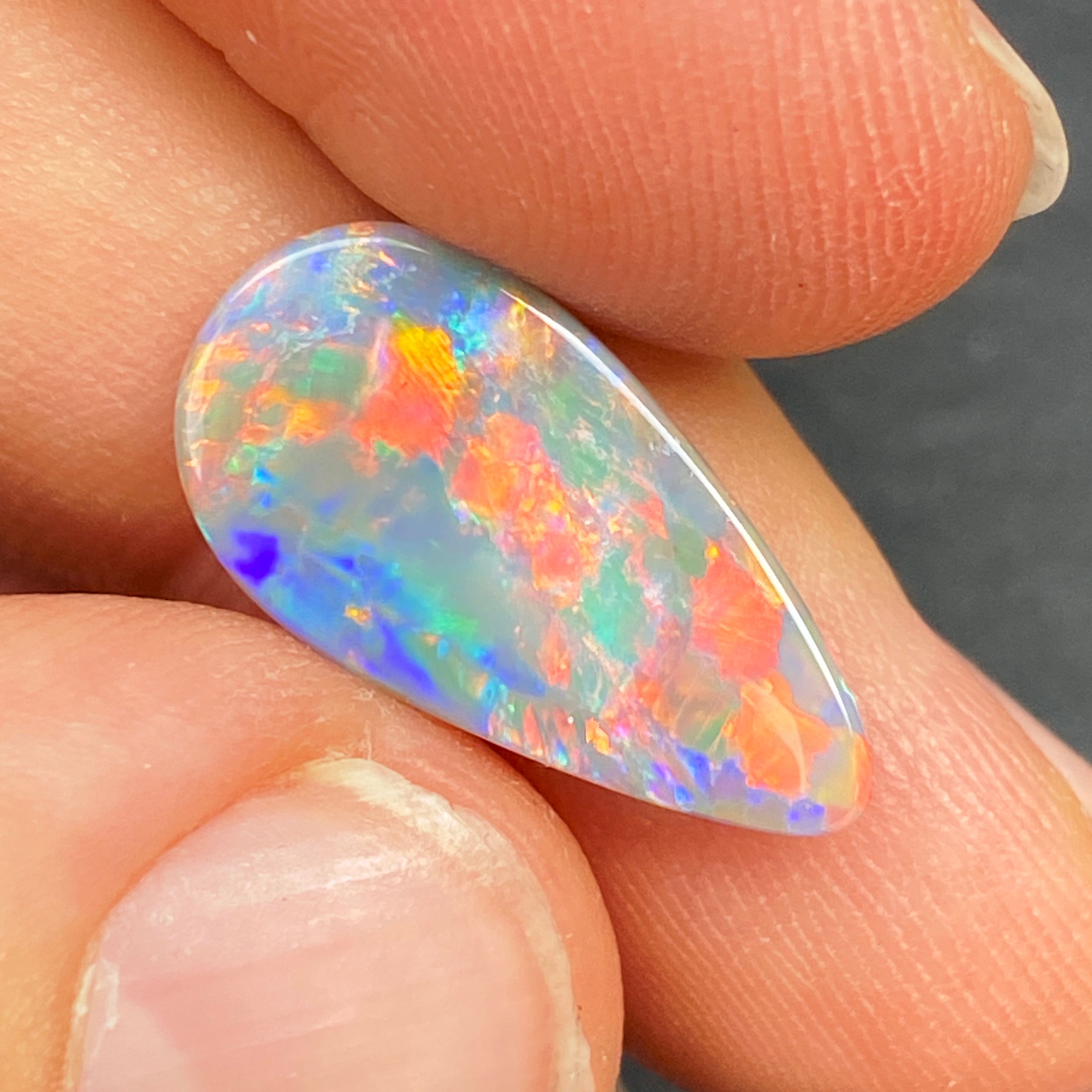 OPAL FACETED 3.5ct BLACK Semi-Black EC AUSTRALIA NONE