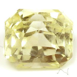 Szafir 1,11 ct, żółty, szlif szmaragdowy