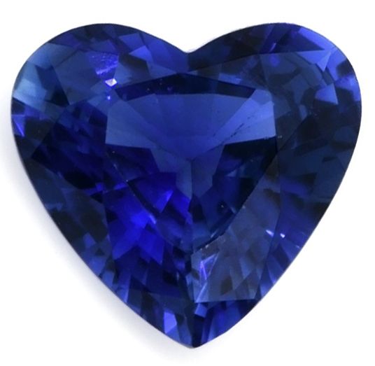 Szafir 1,36 ct, niebieski, szlif serce