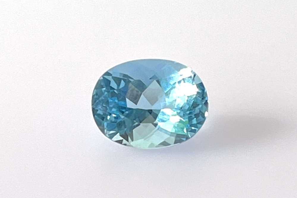 AQUAMARINE FACETED 2.69ct BLUE Vivid BLUE SI MOZAMBIQUE NONE