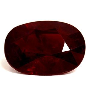 Rubin 2,57 ct, czerwony, szlif owalny