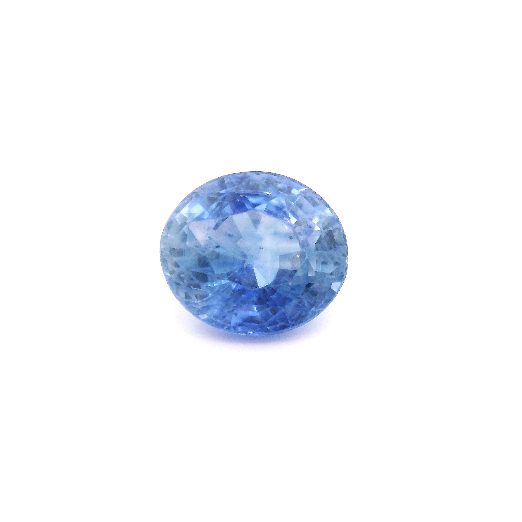Szafir 3,38 ct, niebieski, szlif owalny