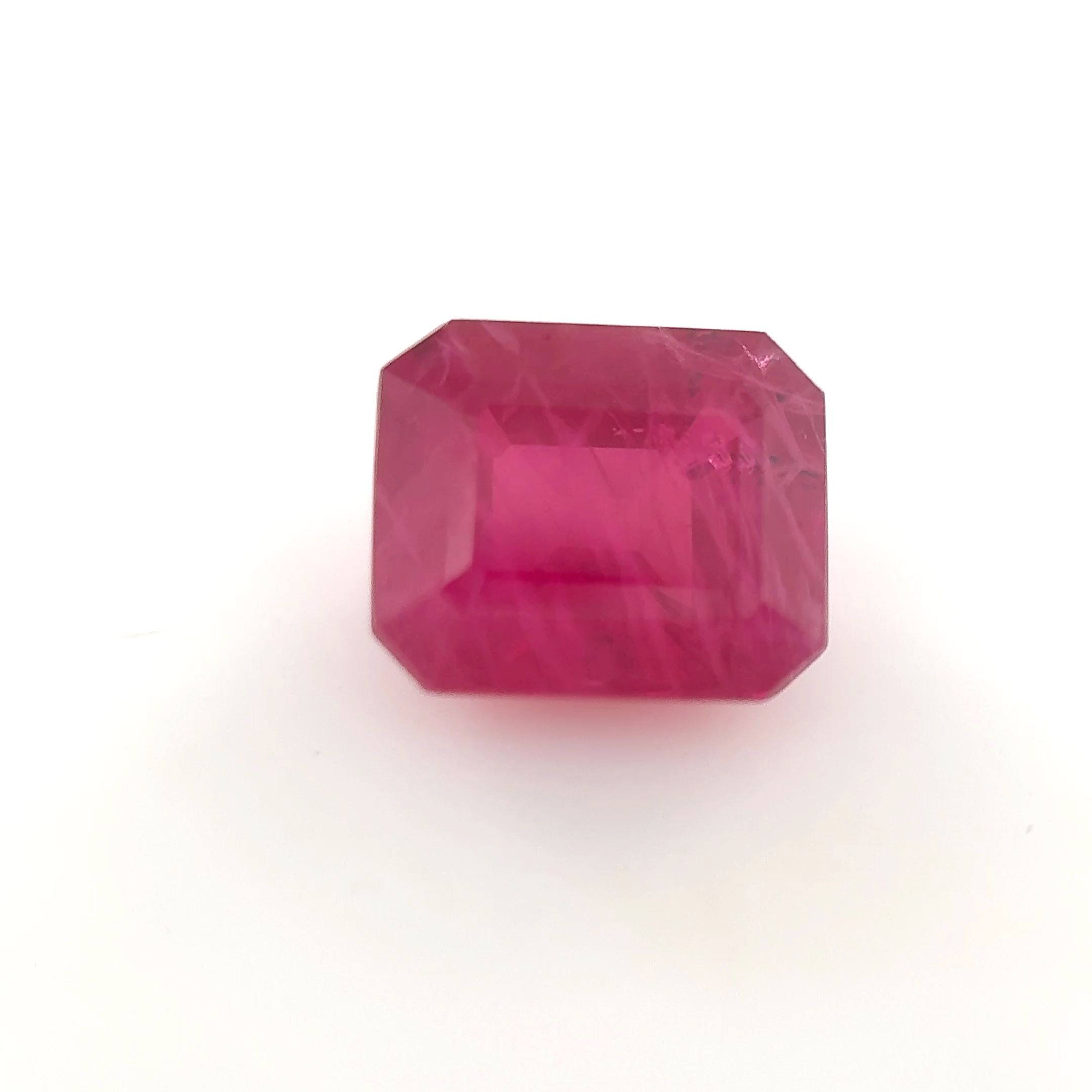 Rubin 1,40 ct, czerwony, szlif szmaragdowy