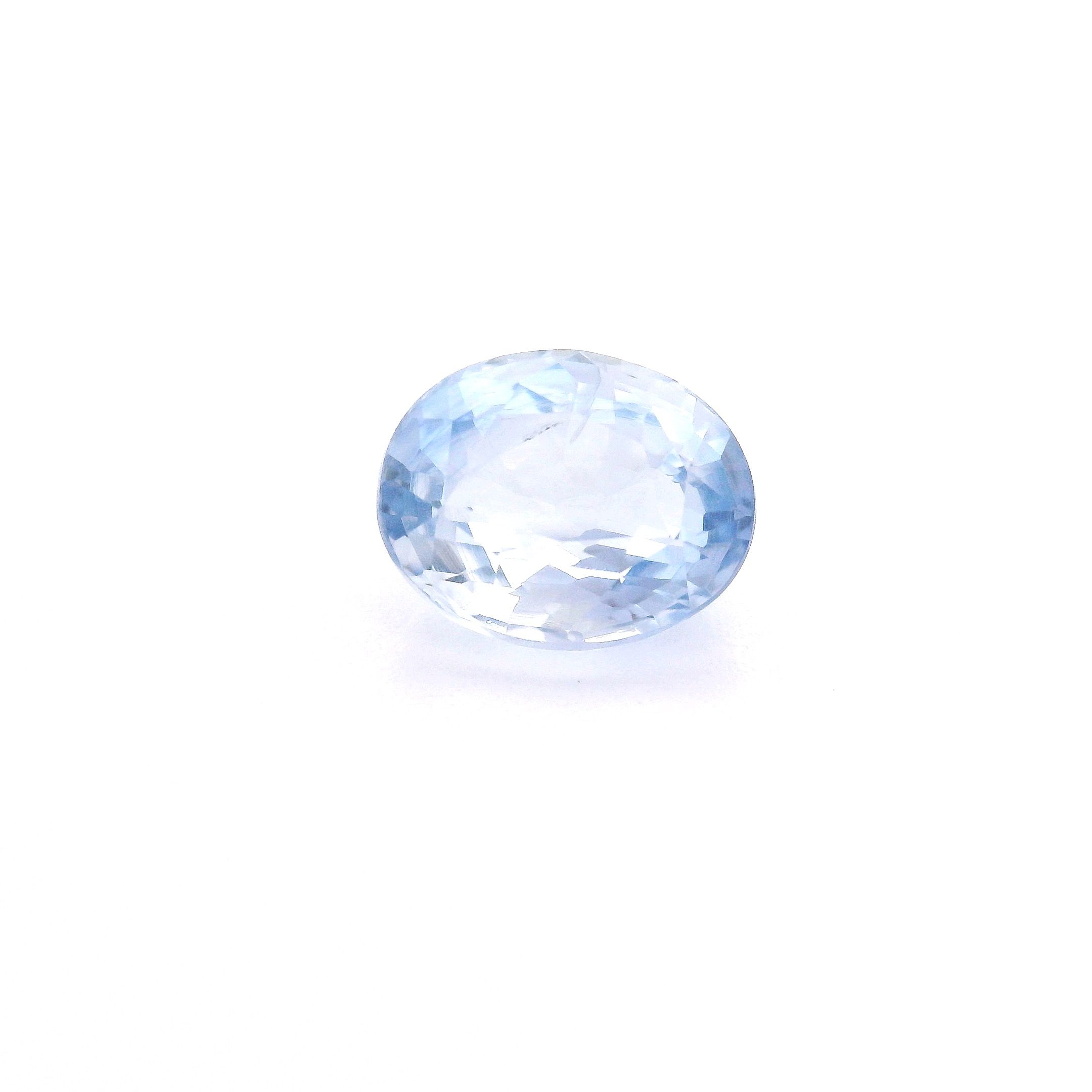 SAPPHIRE FACETED 2.39ct BLUE light EC SRILANKA HEATED