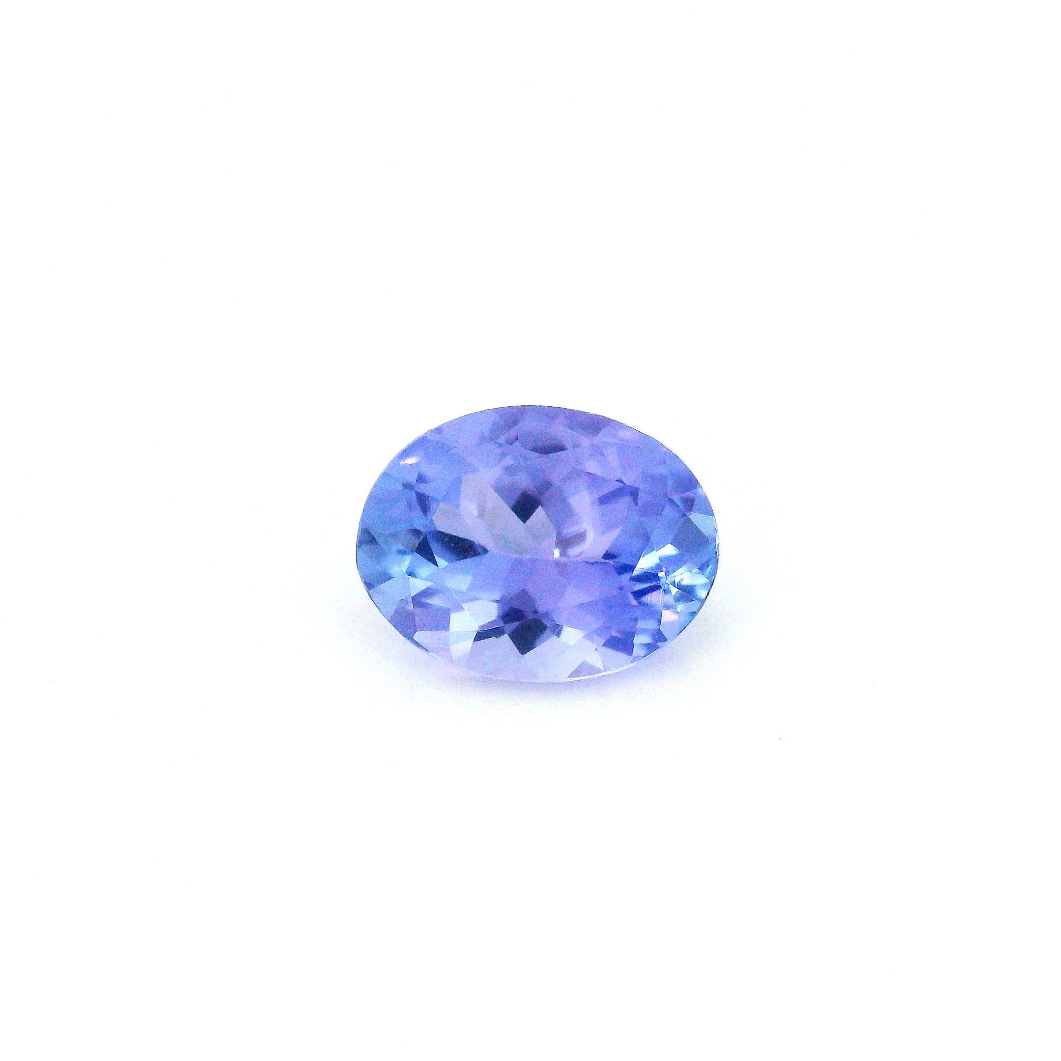Tanzanit 1,55 ct, niebieski, szlif owalny