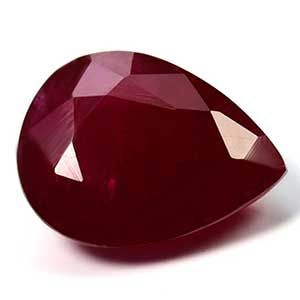 Rubin 1,60 ct, czerwony, szlif gruszka
