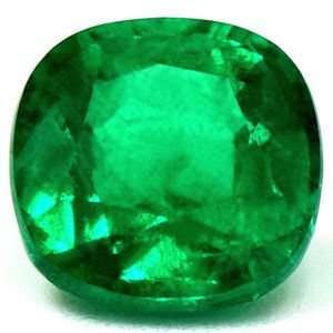 Szmaragd 1,35 ct, zielony, szlif cushion