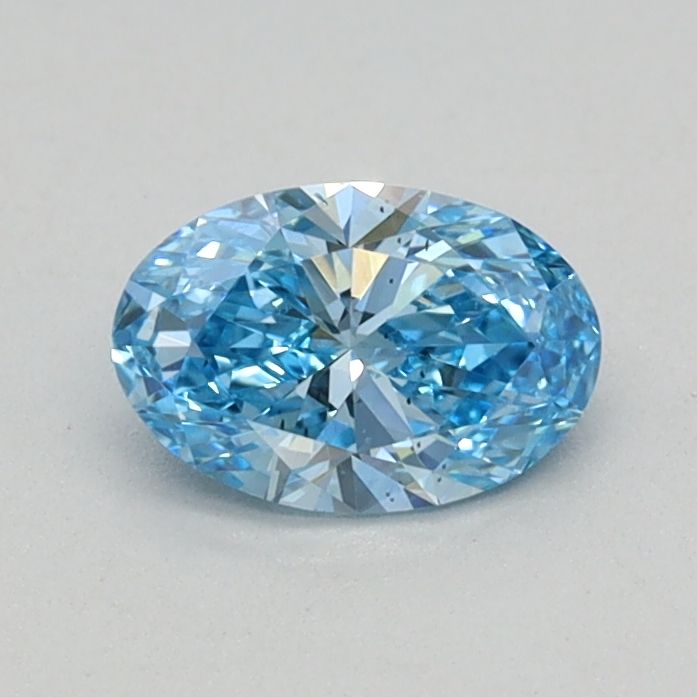 0.34 CT Fancy Vivid Blue OVAL