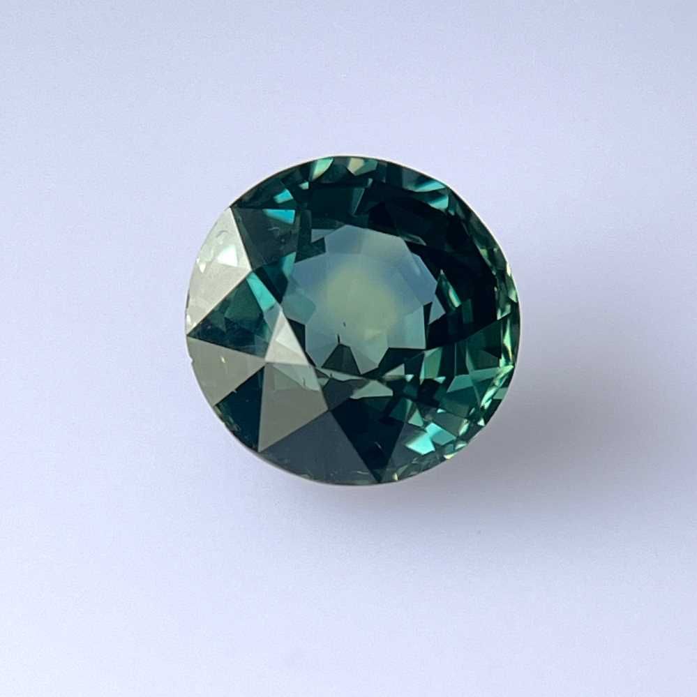 Szafir 5,02 ct, morski, szlif okrągły