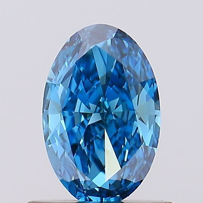 0.56 CT Fancy Vivid Blue OVAL