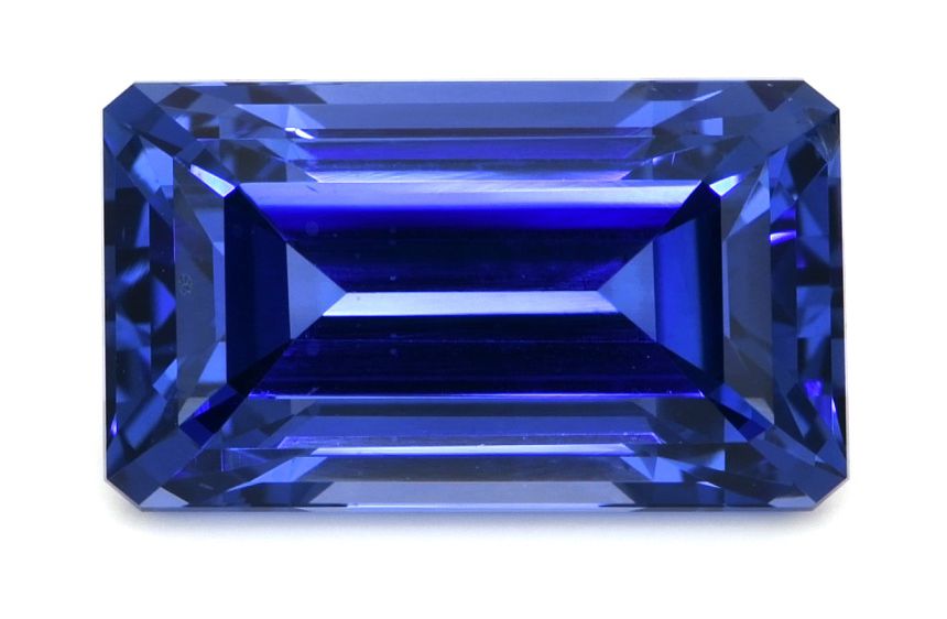 Szafir 9,37 ct, niebieski, szlif szmaragdowy