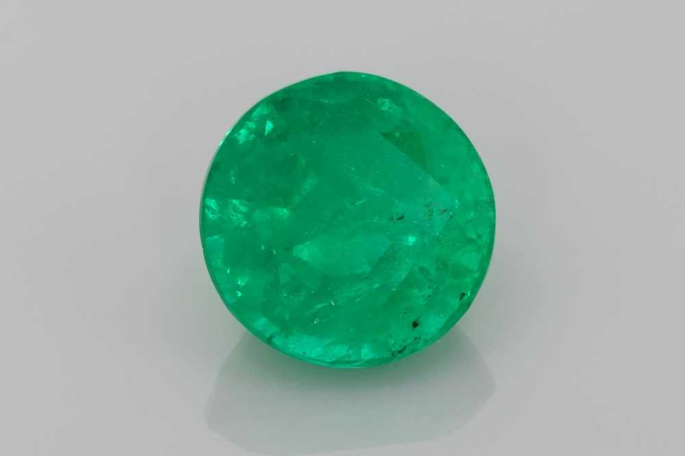 Szmaragd 3,57 ct, zielony, szlif okrągły