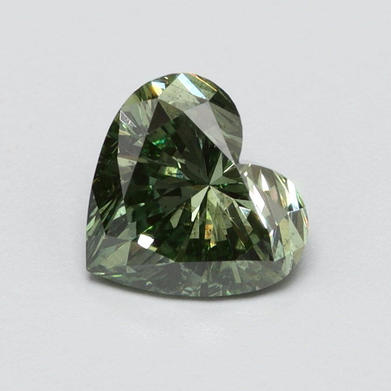0.41 CT Fancy Vivid Green HEART