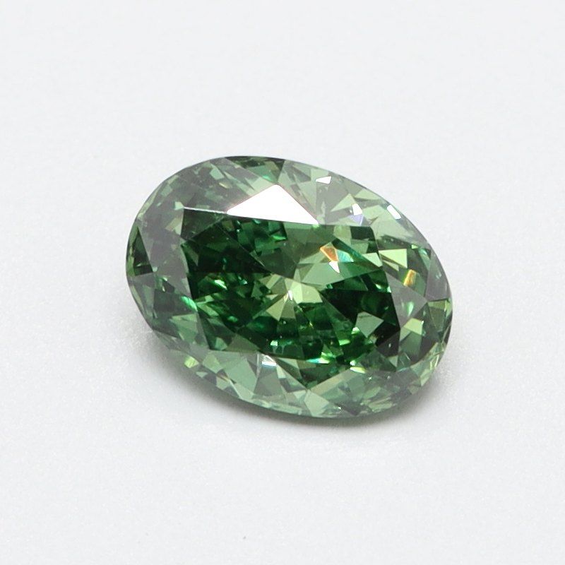 0.27 CT Fancy Vivid Green OVAL