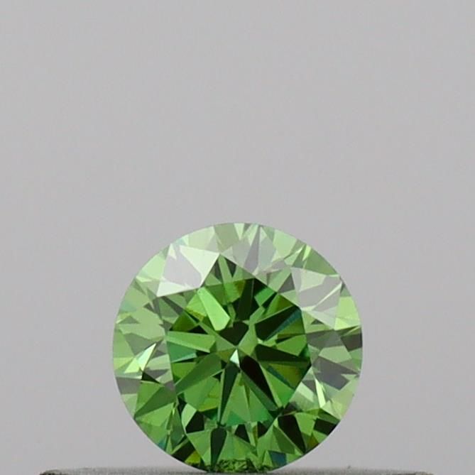 0.22 CT Fancy Vivid Green ROUND