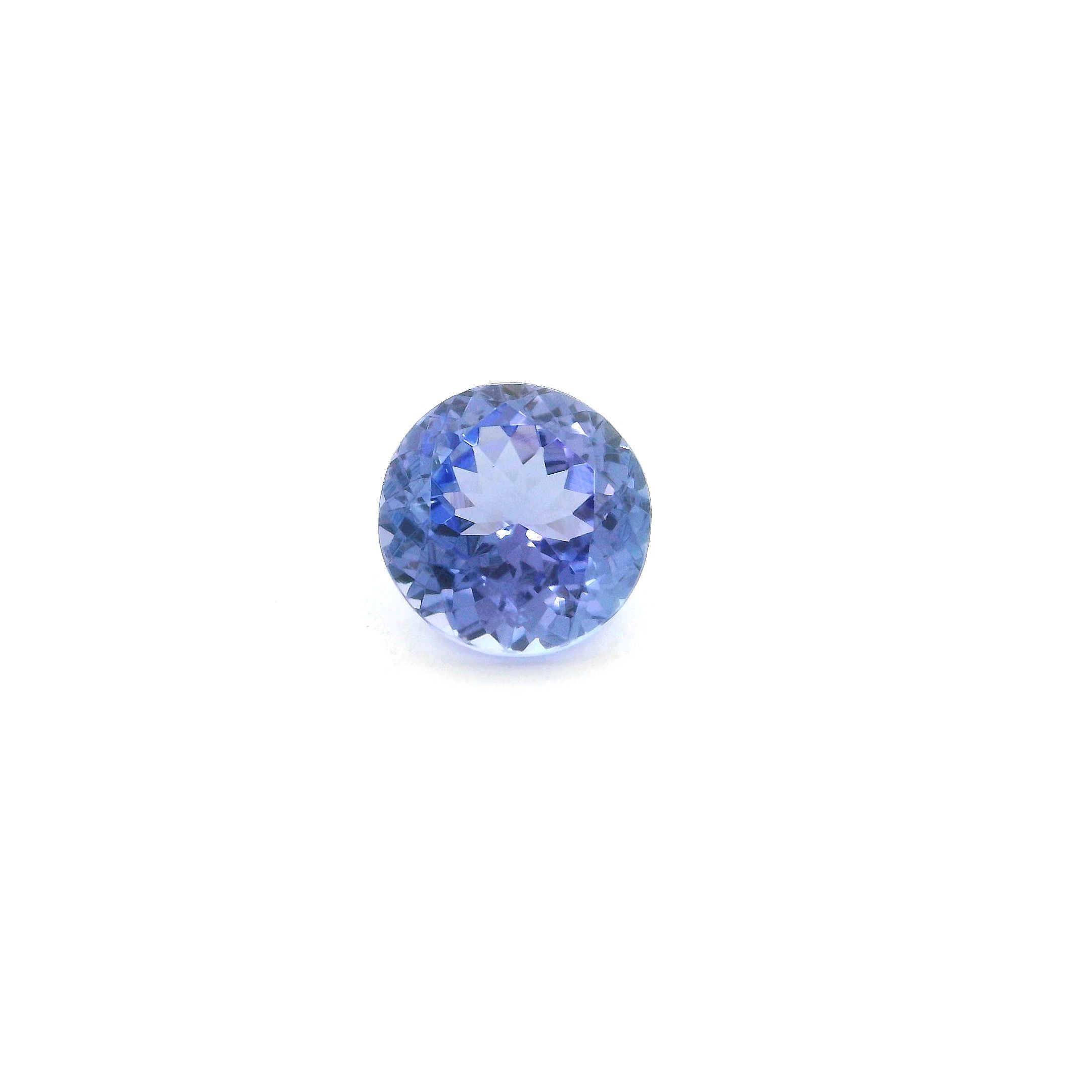 Tanzanit 1,99 ct, niebieski, szlif okrągły