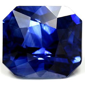 Szafir 7,24 ct, niebieski, szlif szmaragdowy