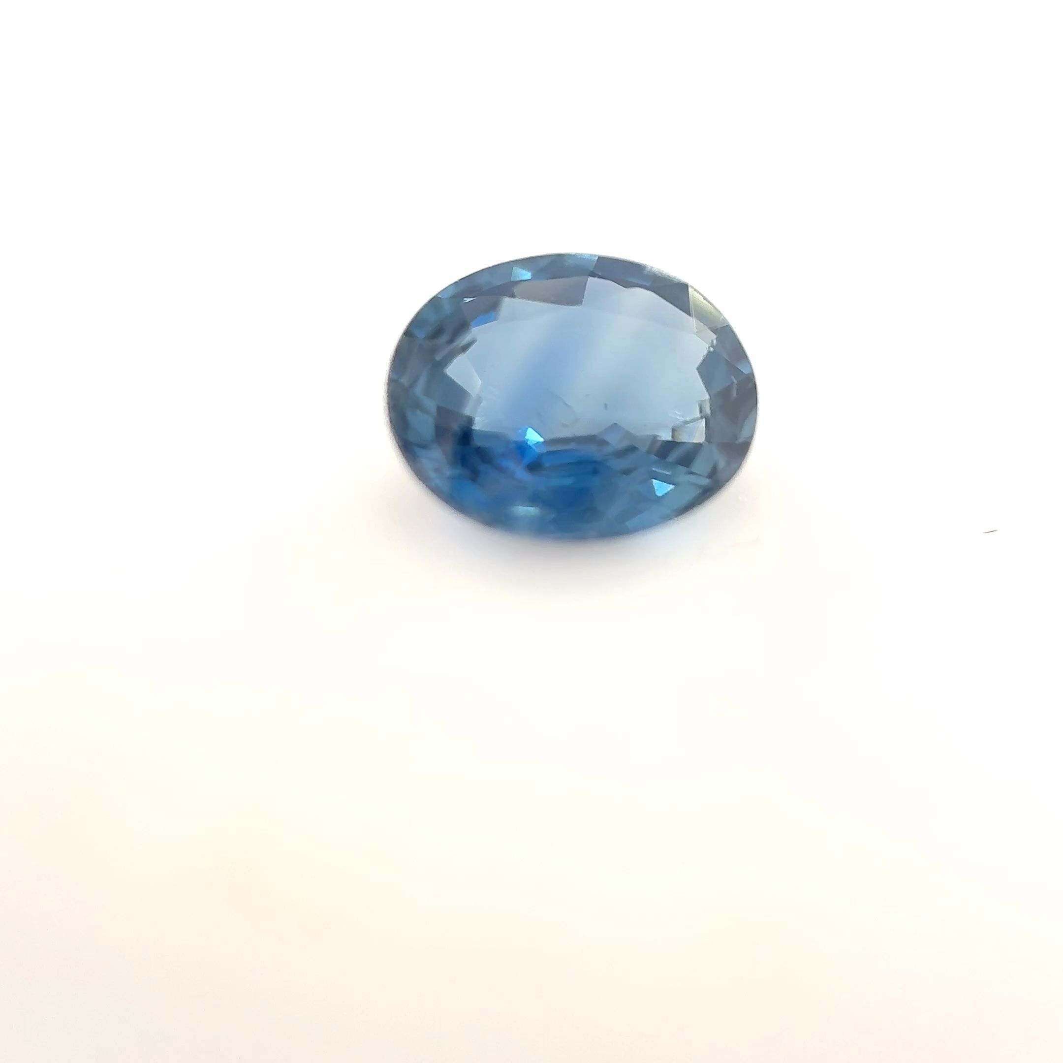 Szafir 1,07 ct, niebieski, szlif owalny