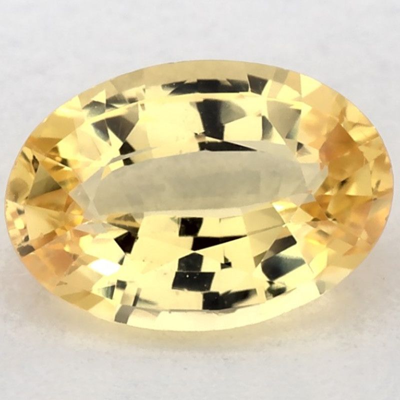 Szafir 1,21 ct, żółty, szlif owalny