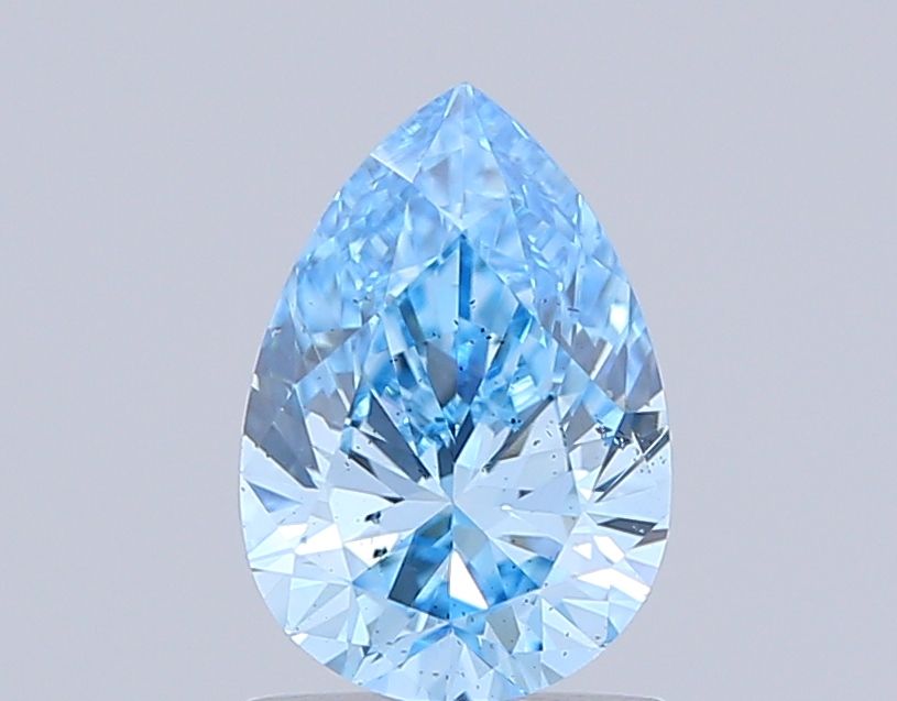 0.96 CT Fancy Vivid Blue PEAR