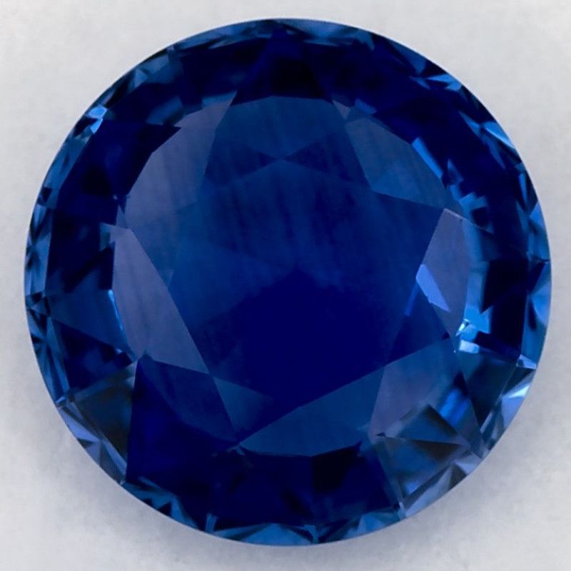 Szafir 1,76 ct, niebieski, szlif okrągły