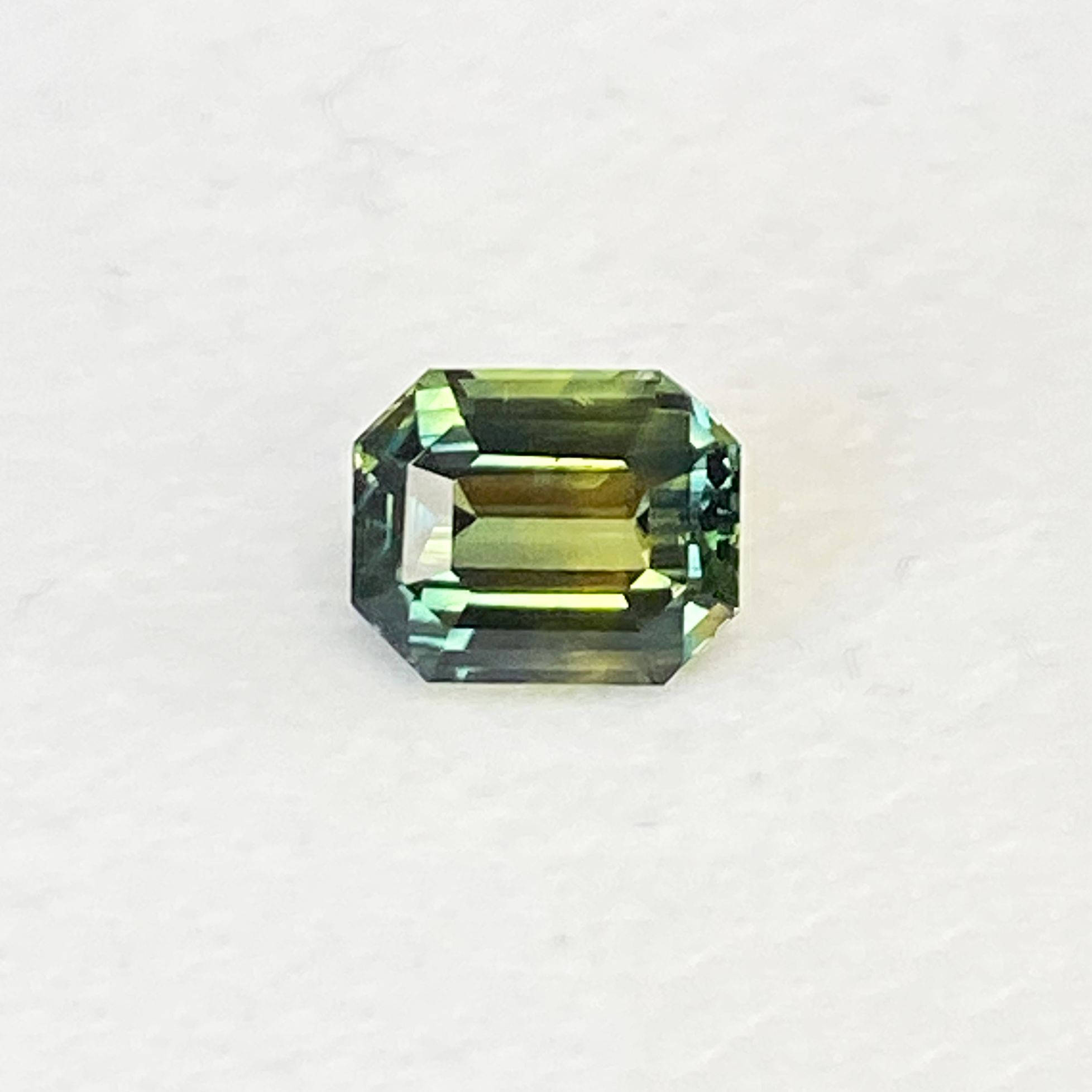 SAPPHIRE FACETED 2.05ct GREEN Blue Green EC MADAGASCAR HEATED