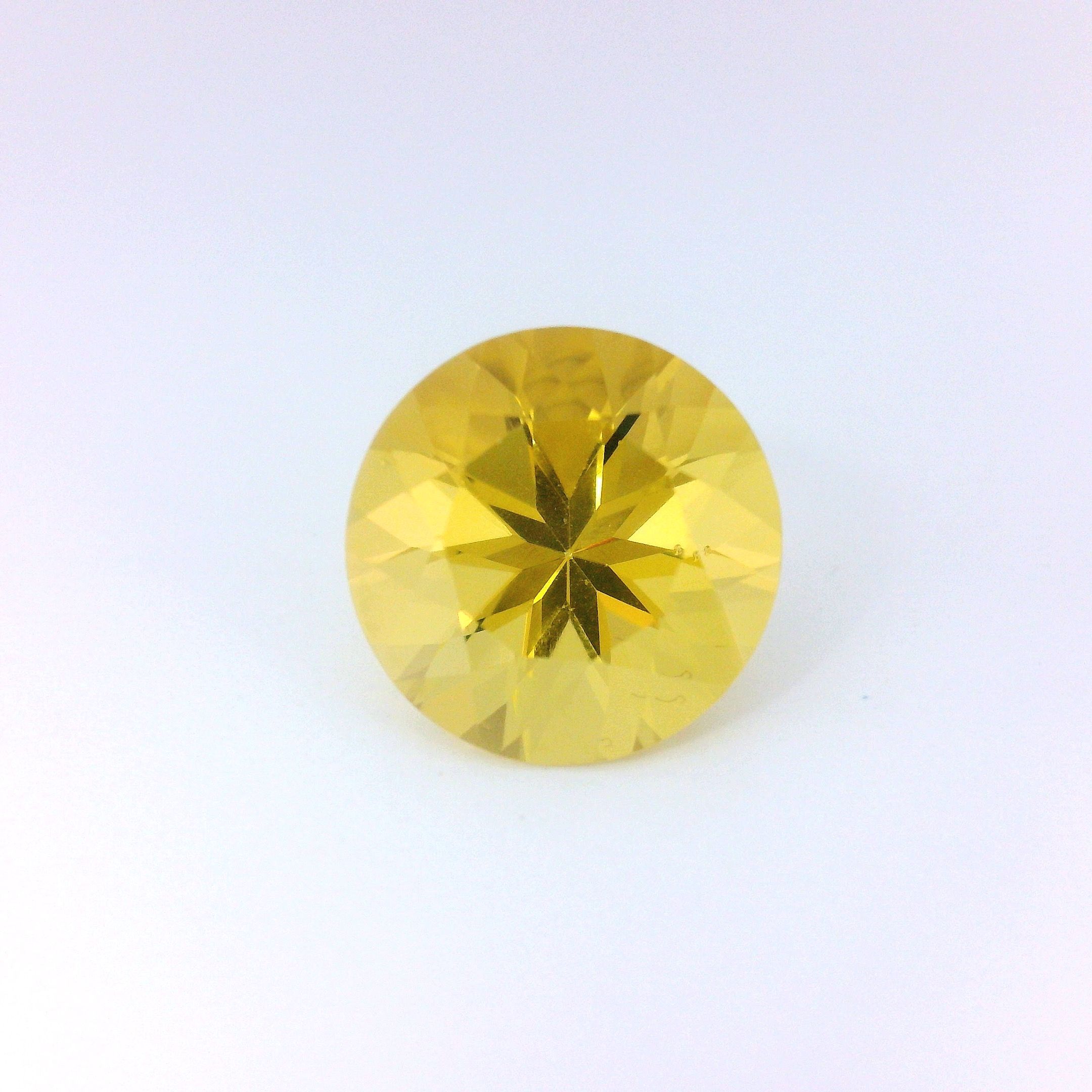 Heliodor 2,98 ct, żółty, szlif okrągły
