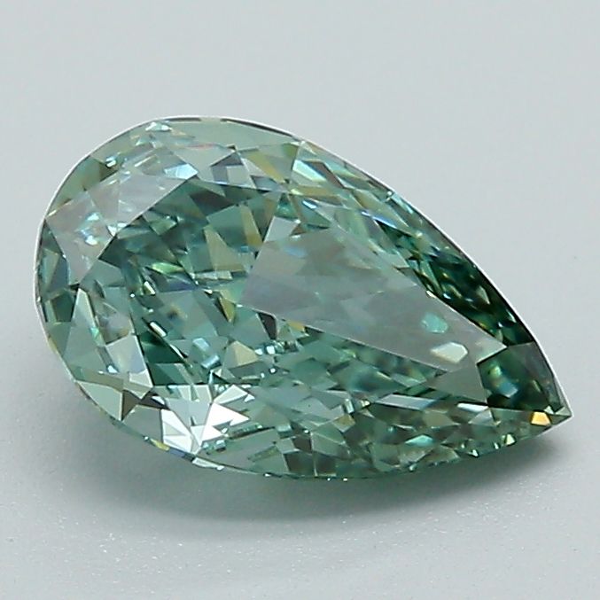 1.26 CT Fancy Vivid Green PEAR