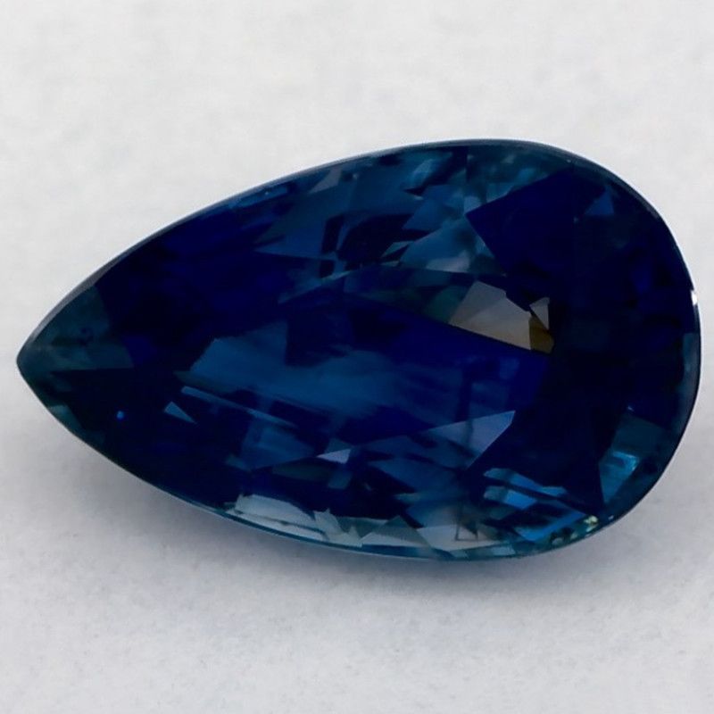 Szafir 1,40 ct, niebieski, szlif gruszka