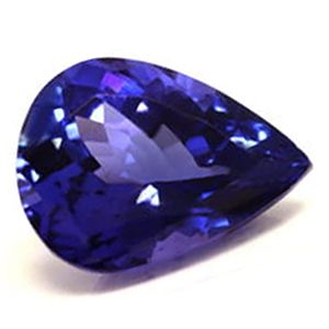 Tanzanit 8,10 ct, niebieski, szlif gruszka