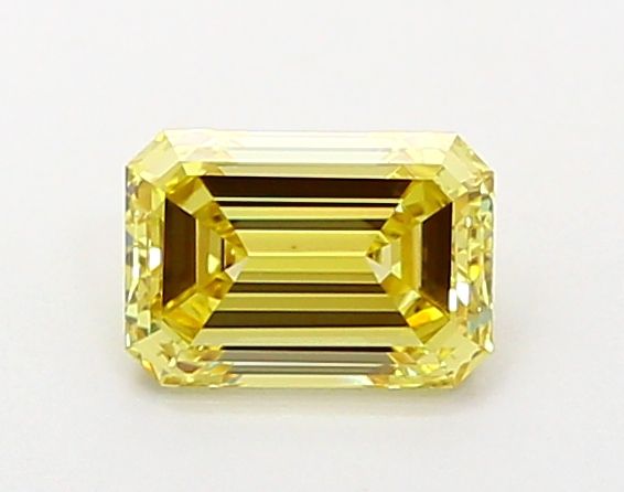 0.91 CT Fancy Intense Yellow EMERALD