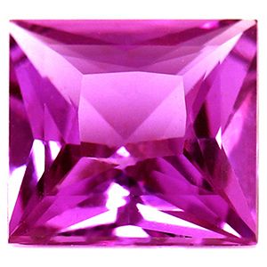 Szafir 1,40 ct, różowy, szlif kwadratowy