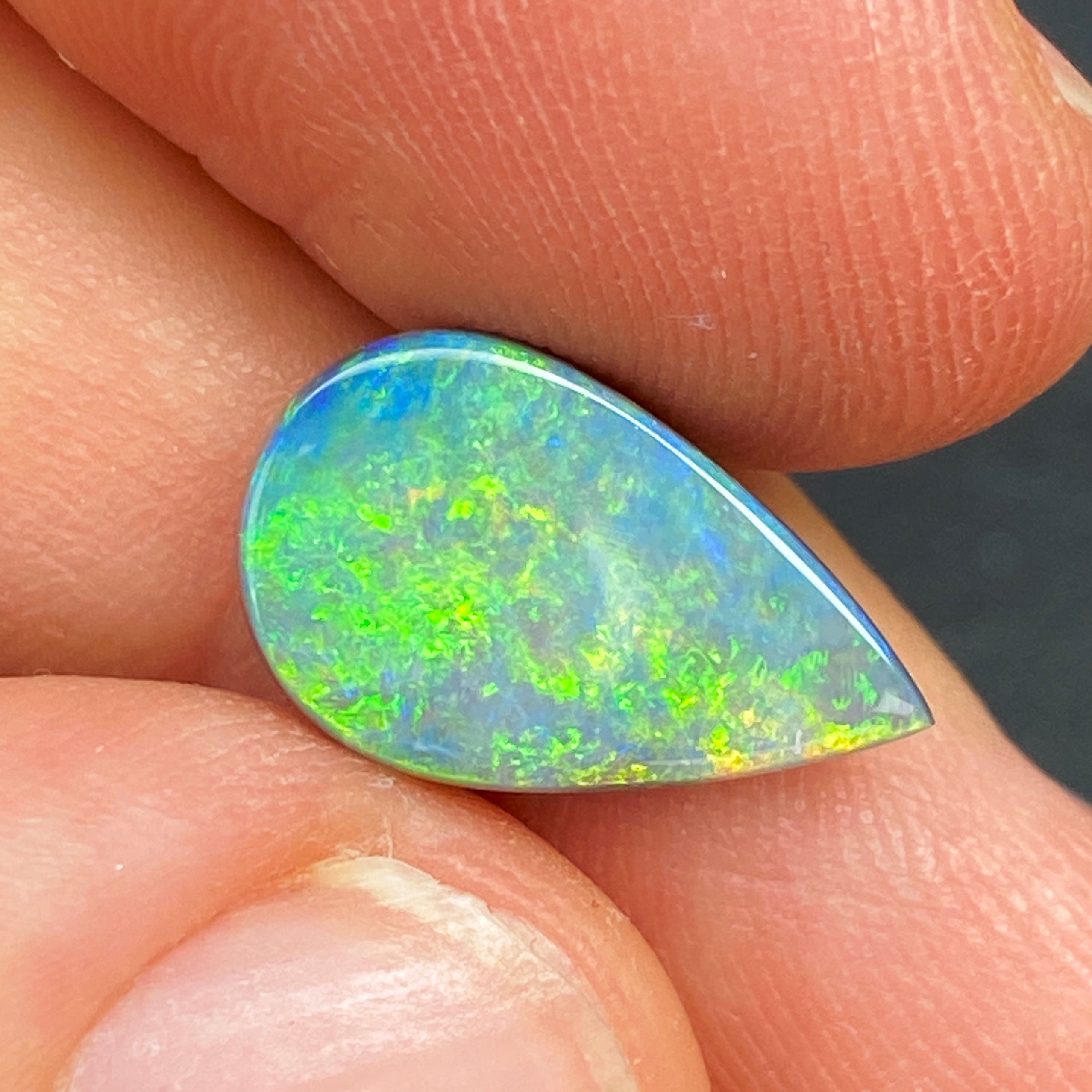 OPAL FACETED 4.04ct BLACK Semi-Black EC AUSTRALIA NONE