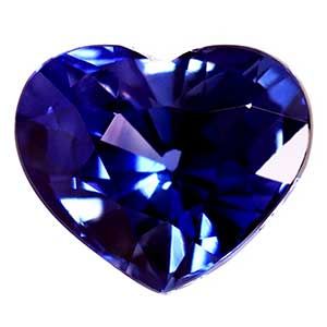 Szafir 1,14 ct, niebieski, szlif serce