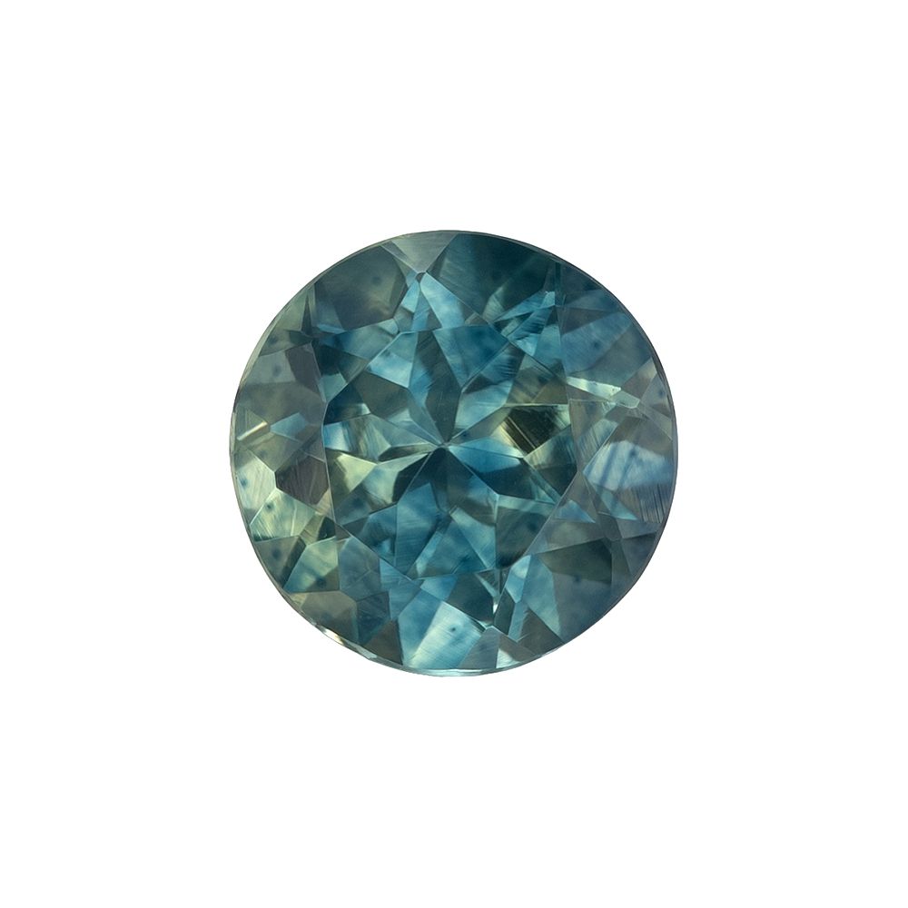0.97 Carat Teal Round Sapphire