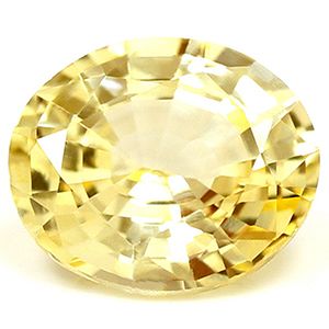 Szafir 1,46 ct, żółty, szlif owalny